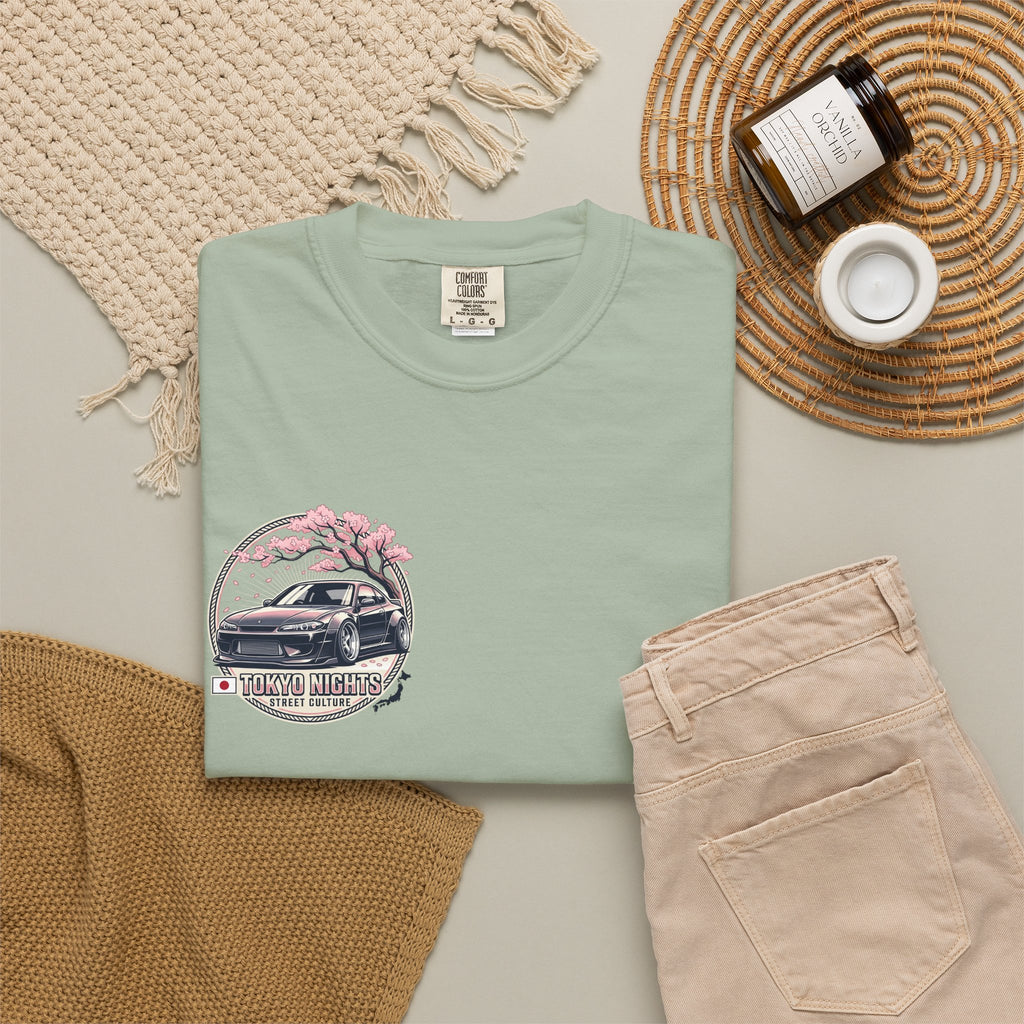Tokyo Nights Car T-Shirt — JDM Drift Sakura Street Culture Tee