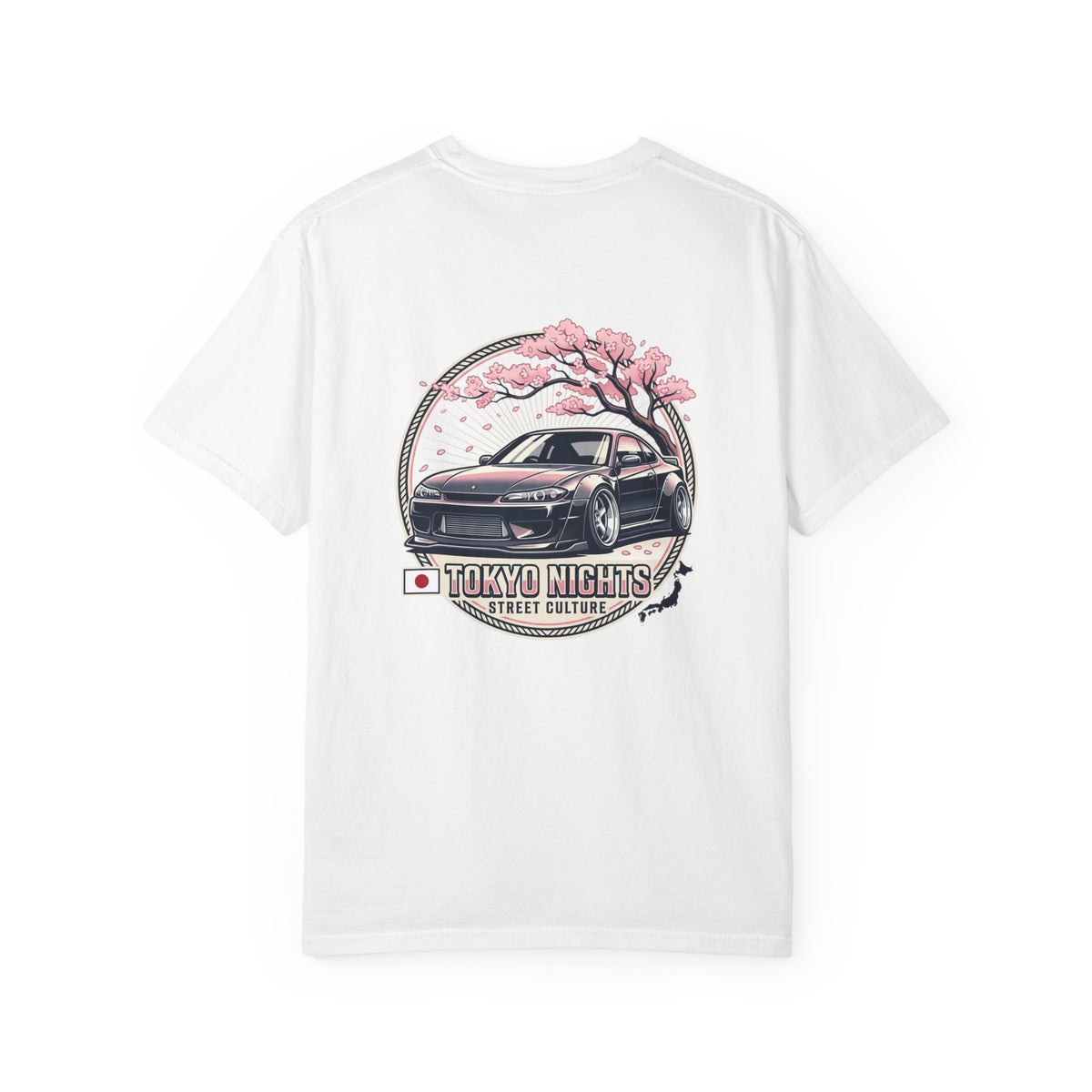 Tokyo Nights Car T-Shirt — JDM Drift Sakura Street Culture Tee