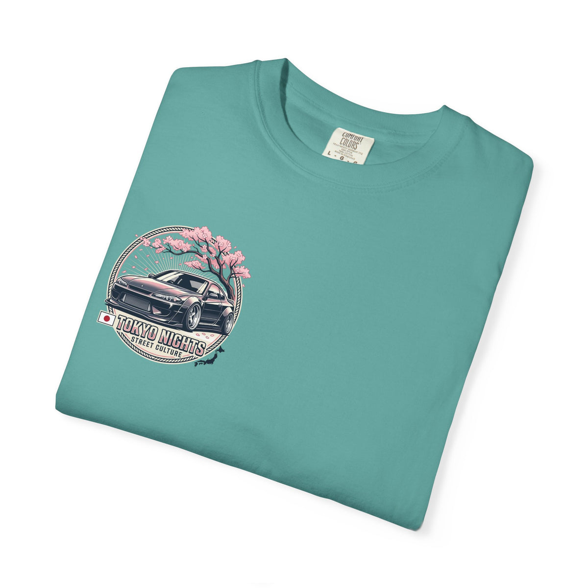 Tokyo Nights Car T-Shirt — JDM Drift Sakura Street Culture Tee