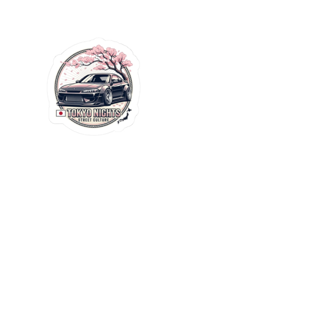 Tokyo Nights Car Sticker — Cherry Blossom JDM Kiss-Cut Decal
