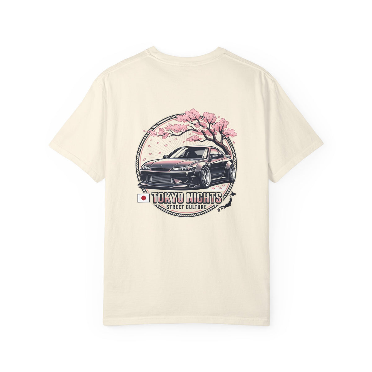 Tokyo Nights Car T-Shirt — JDM Drift Sakura Street Culture Tee