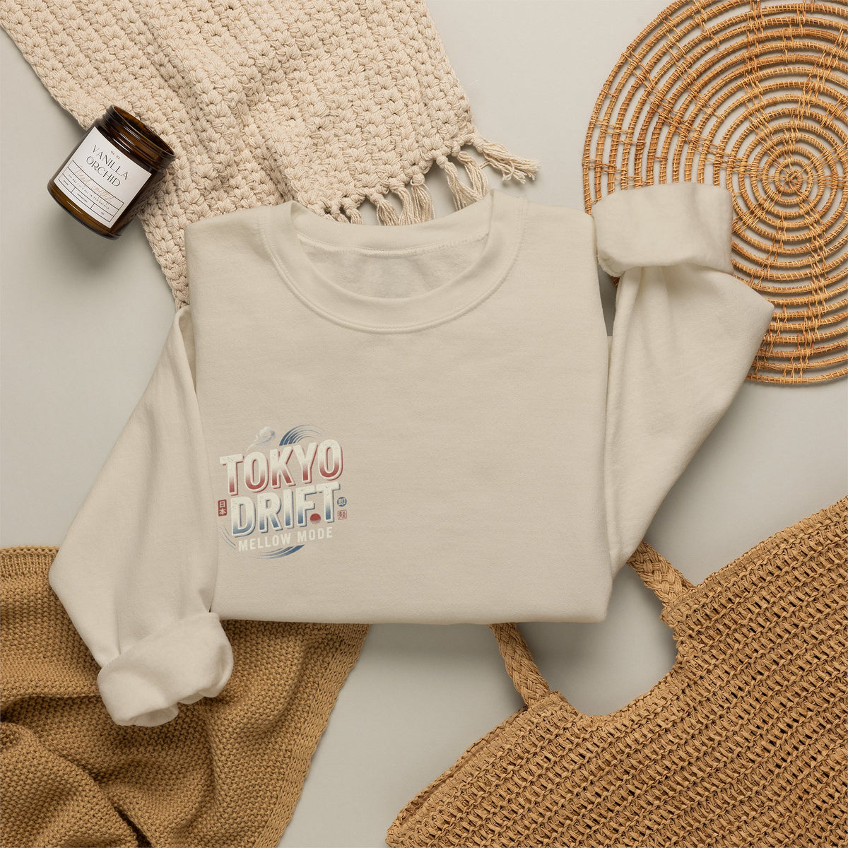 Tokyo Drift Car Crewneck Sweatshirt | Retro Racing Graphic