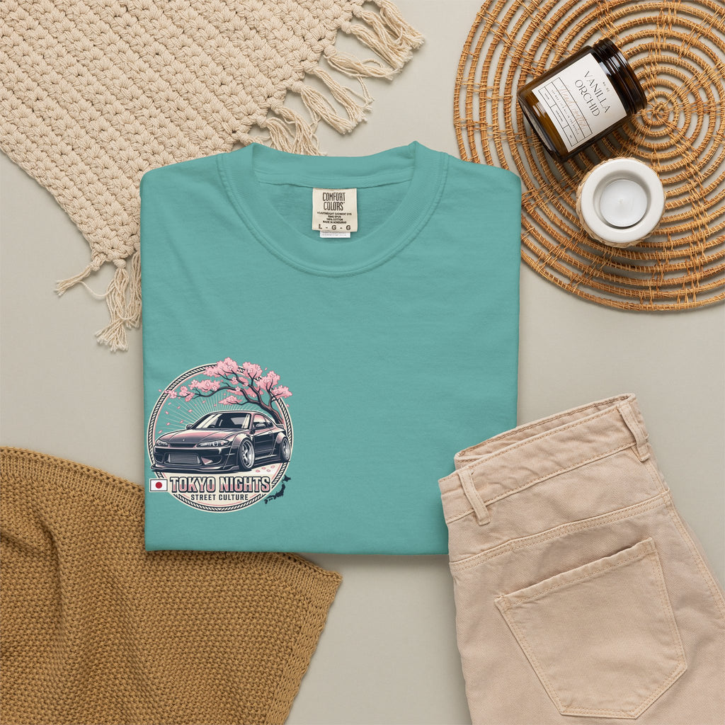 Tokyo Nights Car T-Shirt — JDM Drift Sakura Street Culture Tee